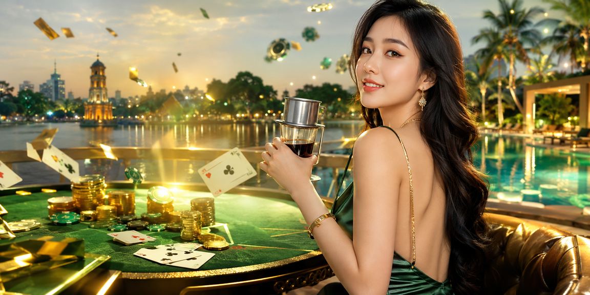 Người chơi bài tại Hà Nội trong quán cà phê buổi tối – không khí cá cược thân mật